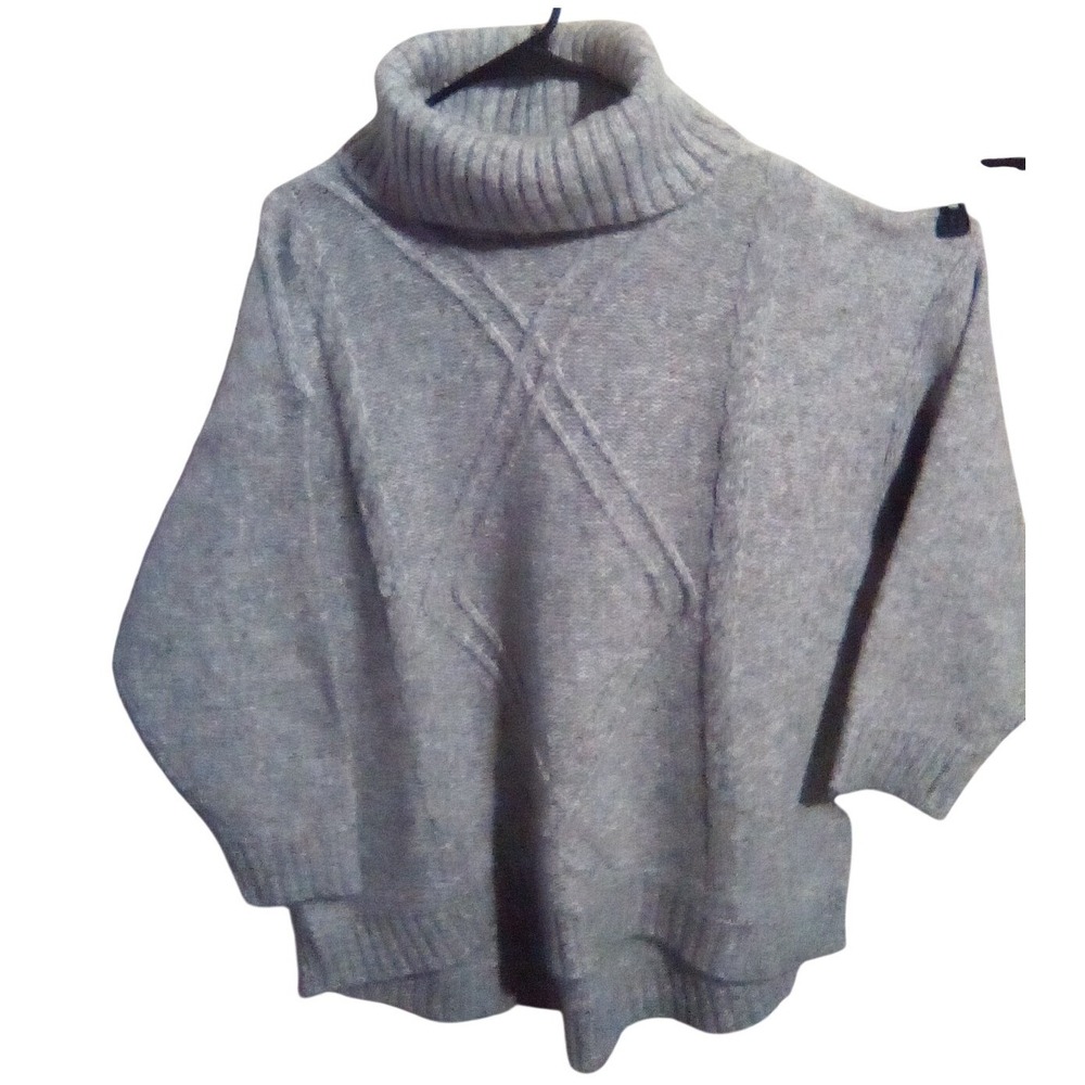 Ophelia & Co Wool Blend Gray Cowl Neck Sweater (Size 2X)